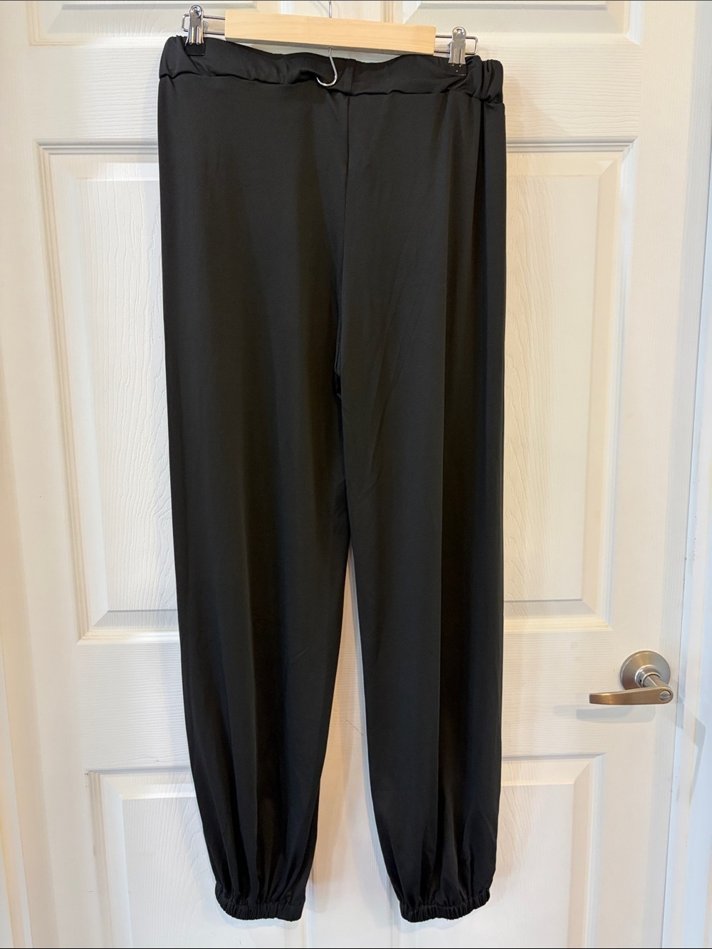 Black Wide Leg High Slit Harem Pants- NWOT - Picture 10 of 12